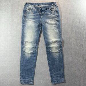 G-STAR RAW‎ Denim 5620 3D LOW BOYFRIEND Jeans Womens 28x30 Light Wash Stretch